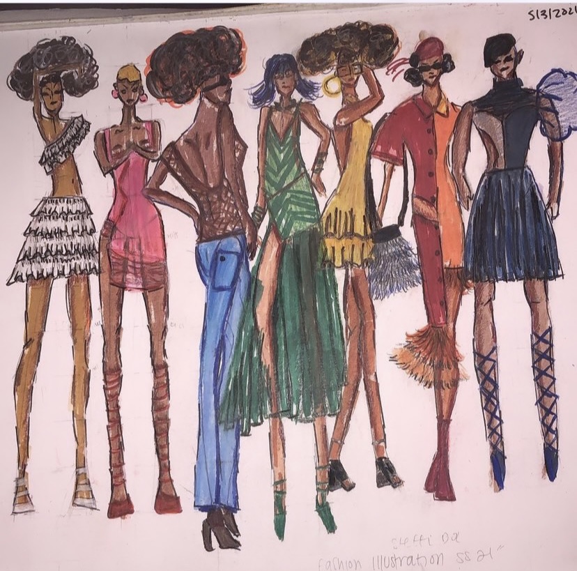 fashion hand drawn Sketches 